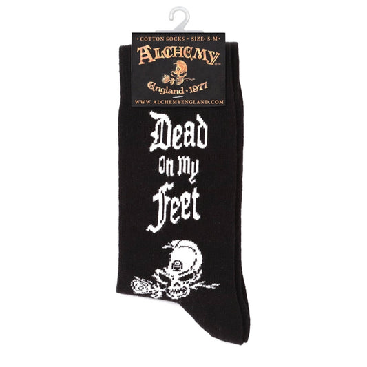 Alchemy Gothic Cotton, Polyamide And Elastane Dead On My Feet Socks