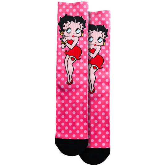 Spoontiques Betty Boop Crew Socks - SHOE SIZE (5-10 Men) (7-12 women)