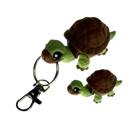 Turtle Tortoise Keychain Clip Figure Articulated 3D Printed US Fidget Gift