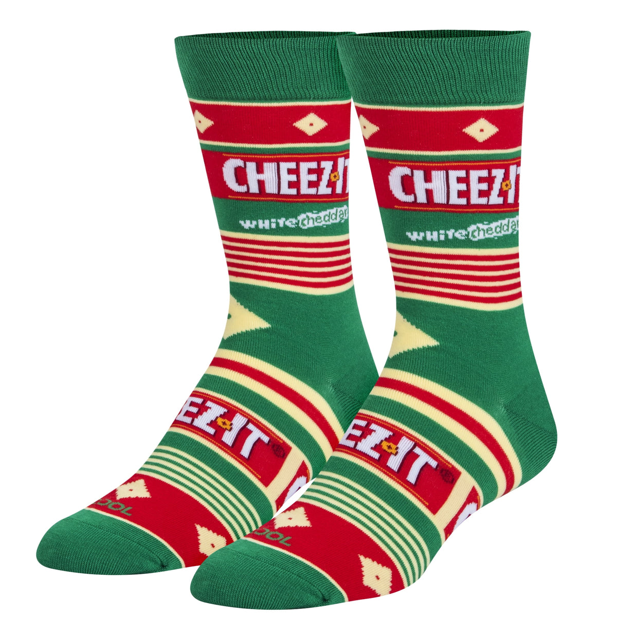 Cool Socks, Cheez It White Cheddar, Mens Womens Crew, Funny Graphic Print, Large