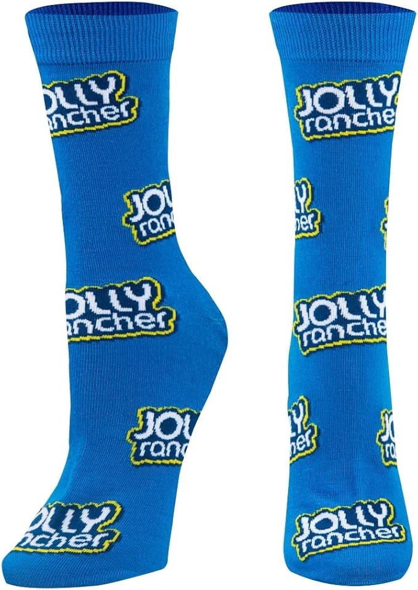 Crazy Socks for Women, Jolly Ranchers Candy, Funny Colorful Prints, Medium