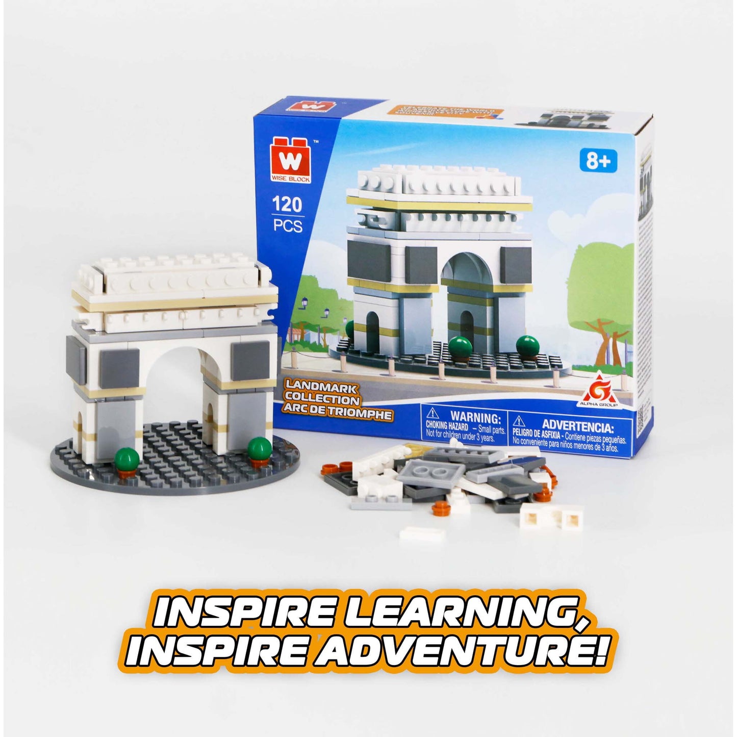 Wise Block Famous Landmark Series France Arc de Triomphe Building Set