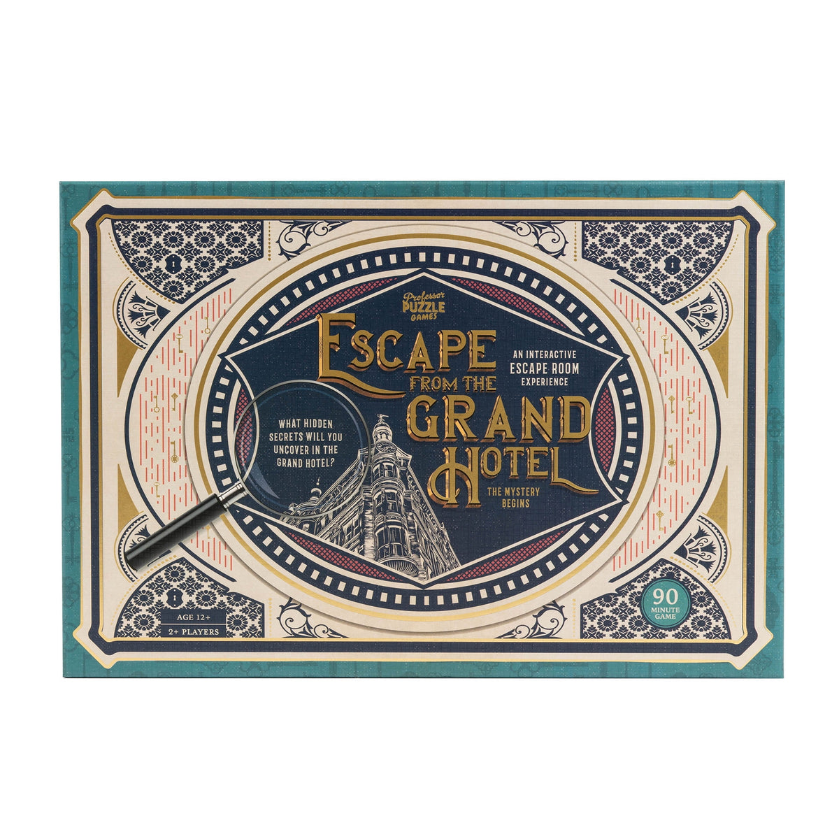 Professor Puzzle: Escape From The Grand Hotel - An Escape Room Game, Interactive Mystery Experience, Uncover Secrets, Ages 12+, 2+ Players, 90 Min