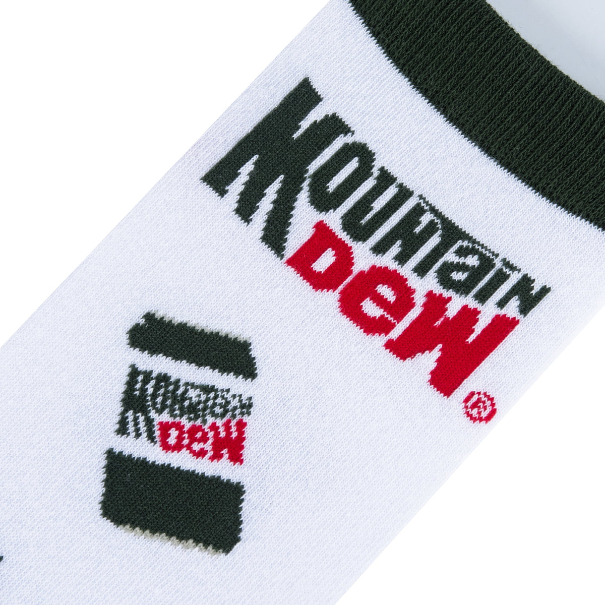 Cool Socks Mountain Dew Cans Soda Pop Crew Socks, Size Large