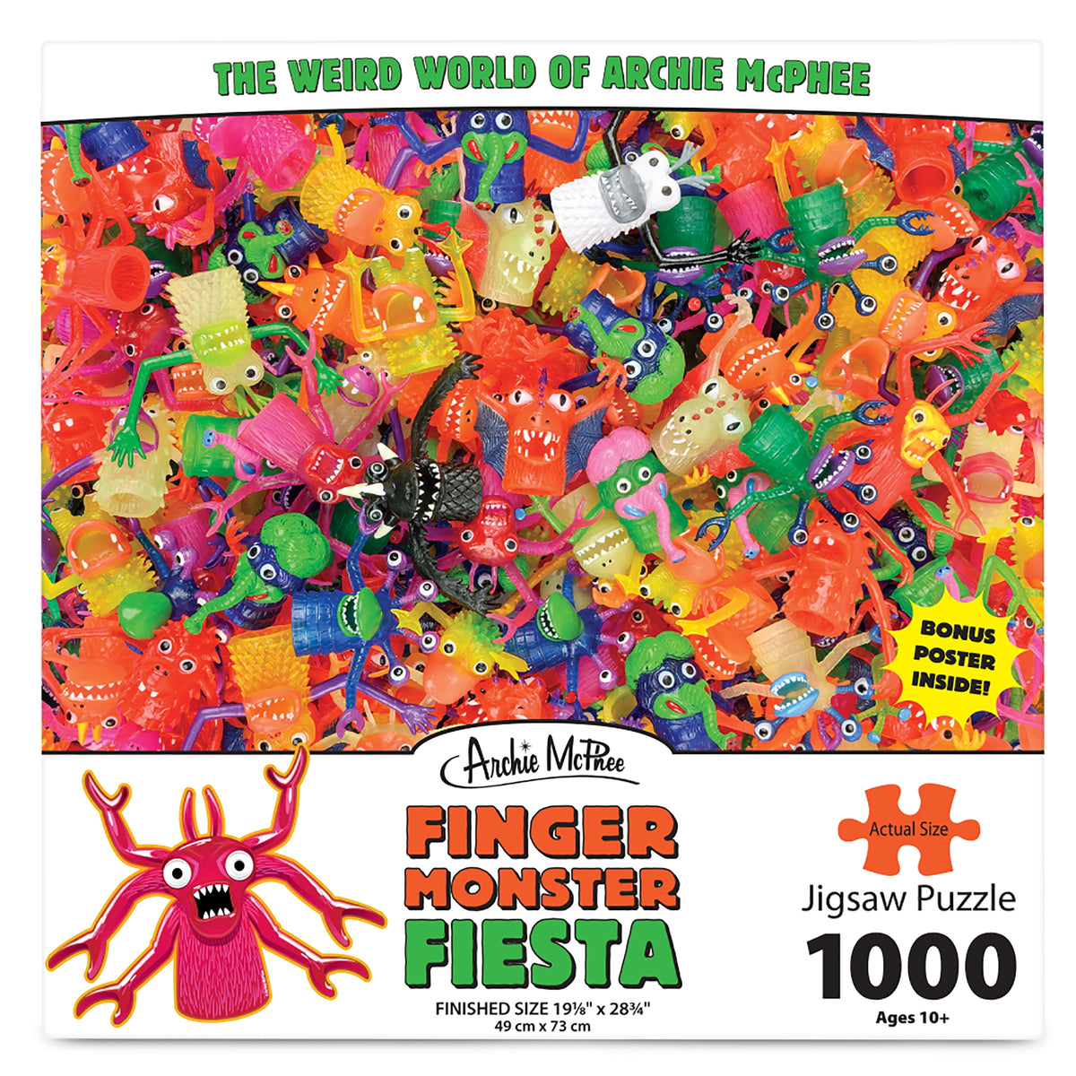 Accoutrements Finger Monster Fiesta Standard Funny Collectible Jigsaw Puzzle, Multicolored