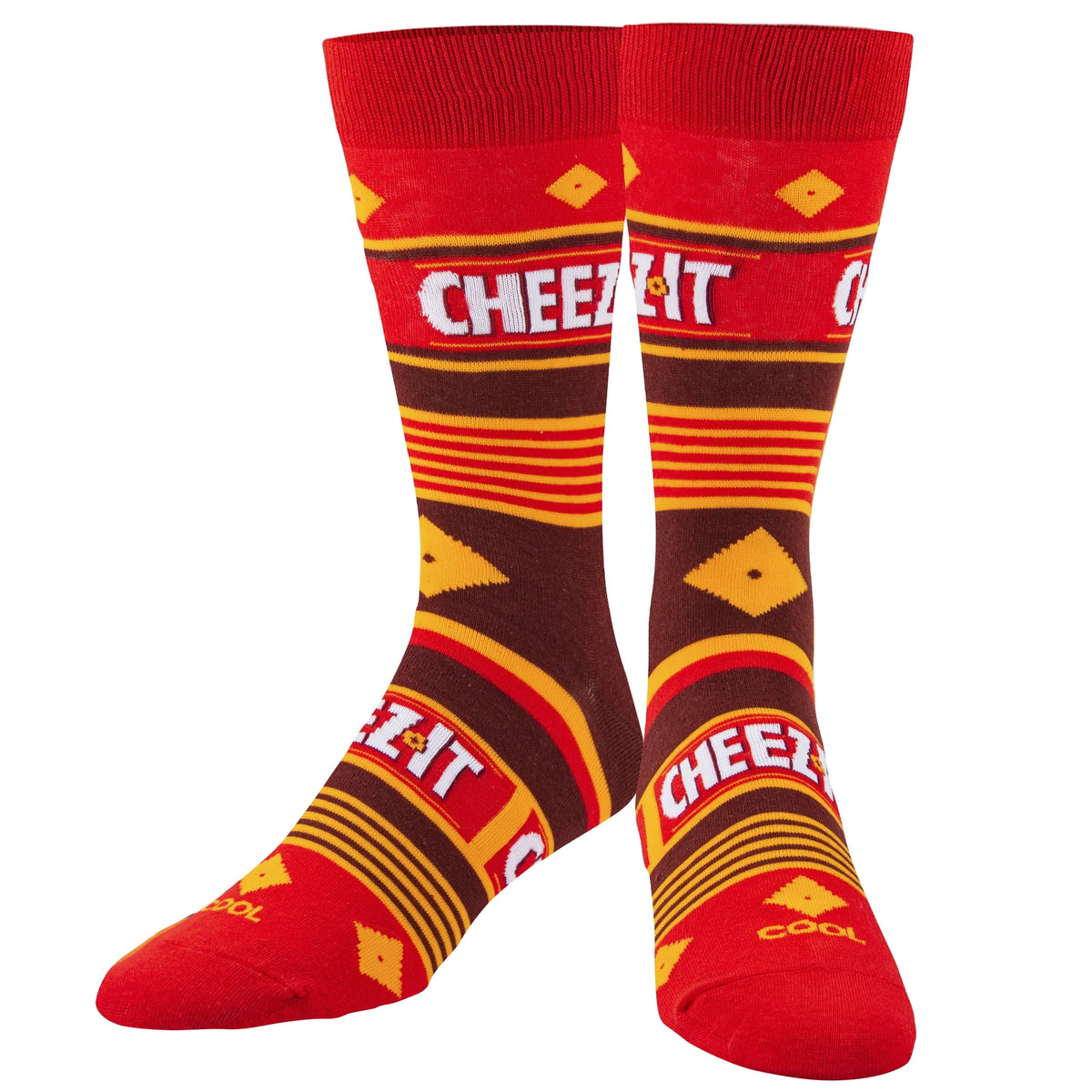 Cool Socks Cheez It Cracker Snack Foodie Crew Socks, Size Medium
