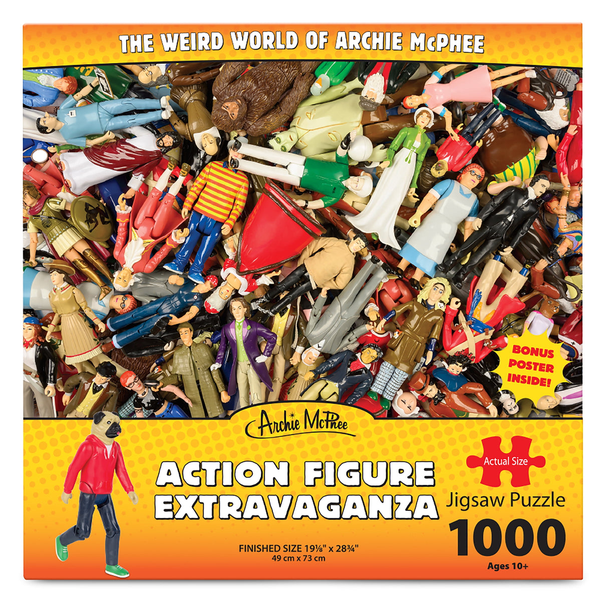 Accoutrements Action Figure Extravaganza Standard Funny Collectible Jigsaw Puzzle, Multicolored