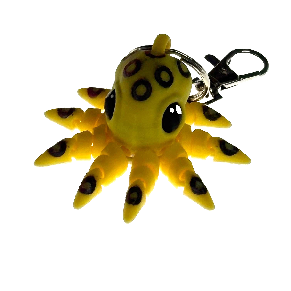 Octopus Articulated Keychain Clip 3D Printed USA Figure Fidget Gift