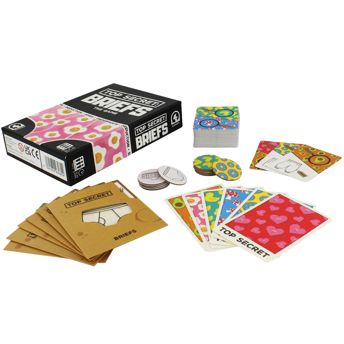 Ginger Fox: Top Secret: Briefs - The Deduction Game Of Undercover Underpants, Hilarious Evidence & Accusations Party Card Game, Family 8+, 3-6 Players