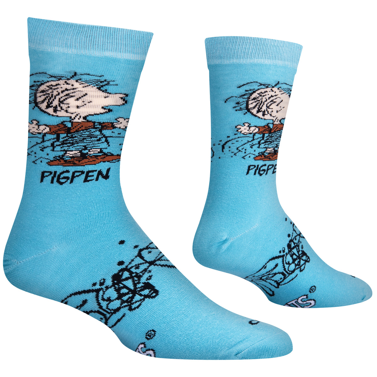Cool Socks Pigpen Peanuts Charlie Brown Cartoon Crew Socks, Size Large