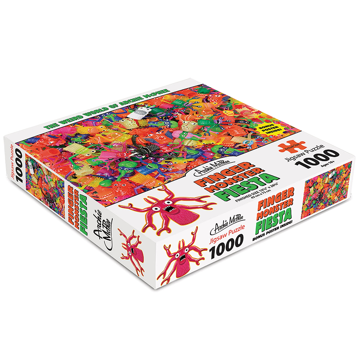 Accoutrements Finger Monster Fiesta Standard Funny Collectible Jigsaw Puzzle, Multicolored