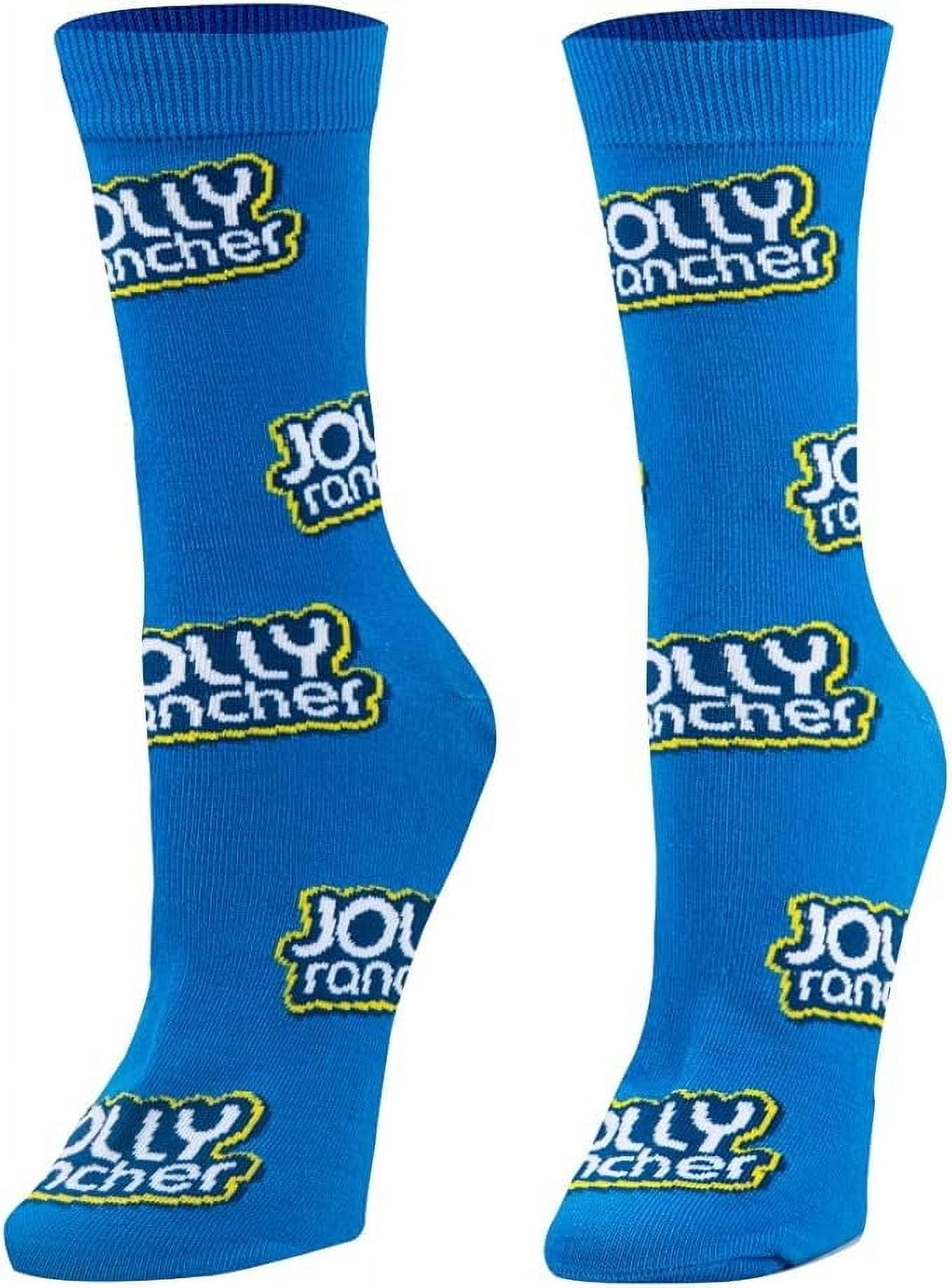Crazy Socks for Women, Jolly Ranchers Candy, Funny Colorful Prints, Medium
