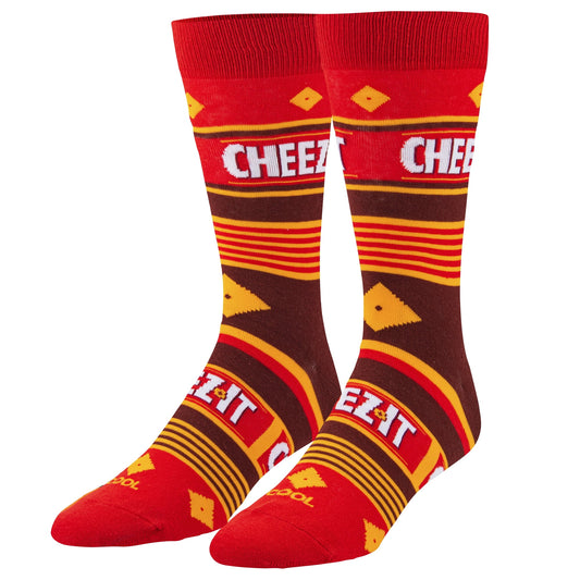 Cool Socks Cheez It Cracker Snack Foodie Crew Socks, Size Medium