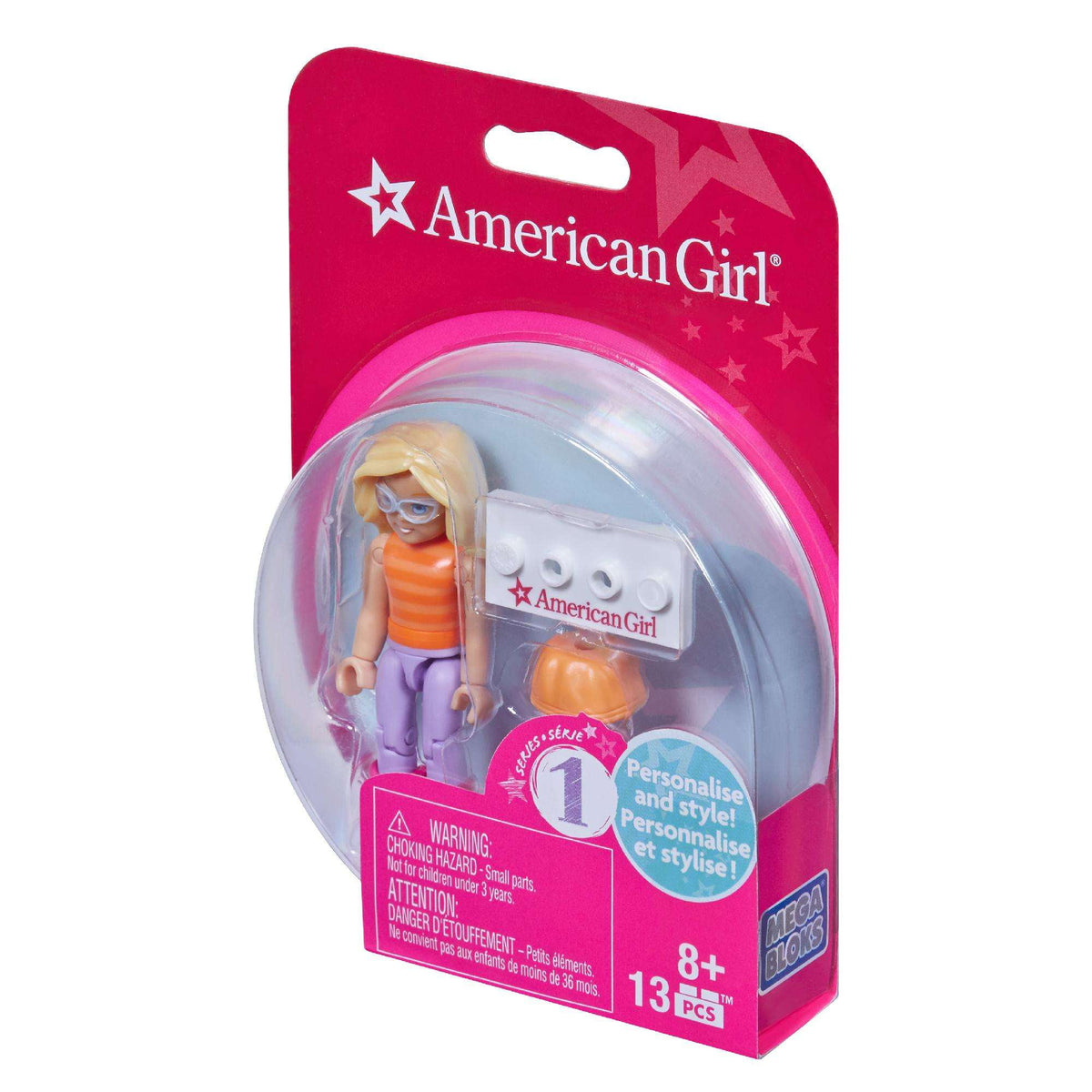Mega Bloks American Girl Striped Shirt & Purple Pants Mini Figure