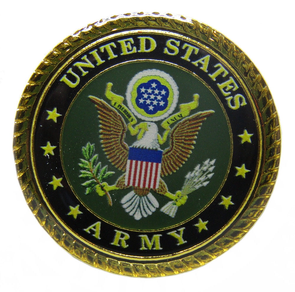 United States Army Green 15/16" Flag Circular Hat Cap lapel Pin