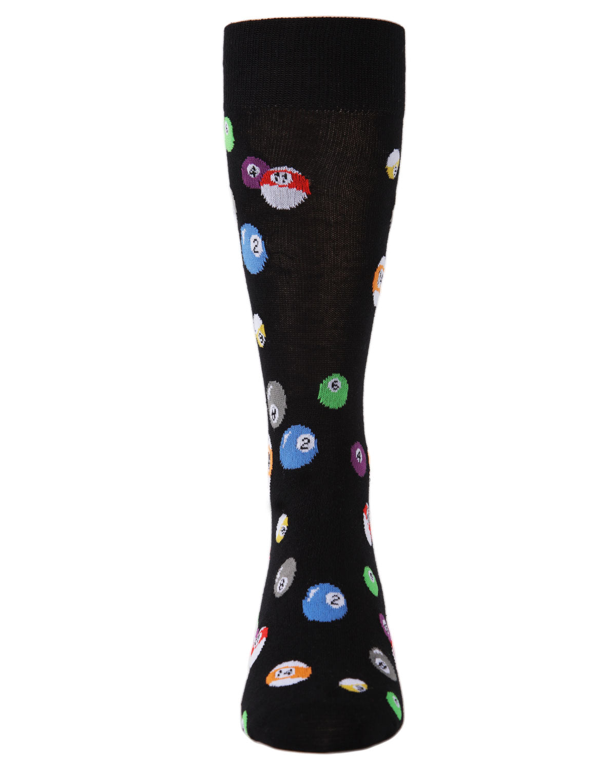 MeMoi Men's 2 Pair Pack Billiard Ball Bamboo Blend Crew Socks - Mens - Male, 10-13, Black