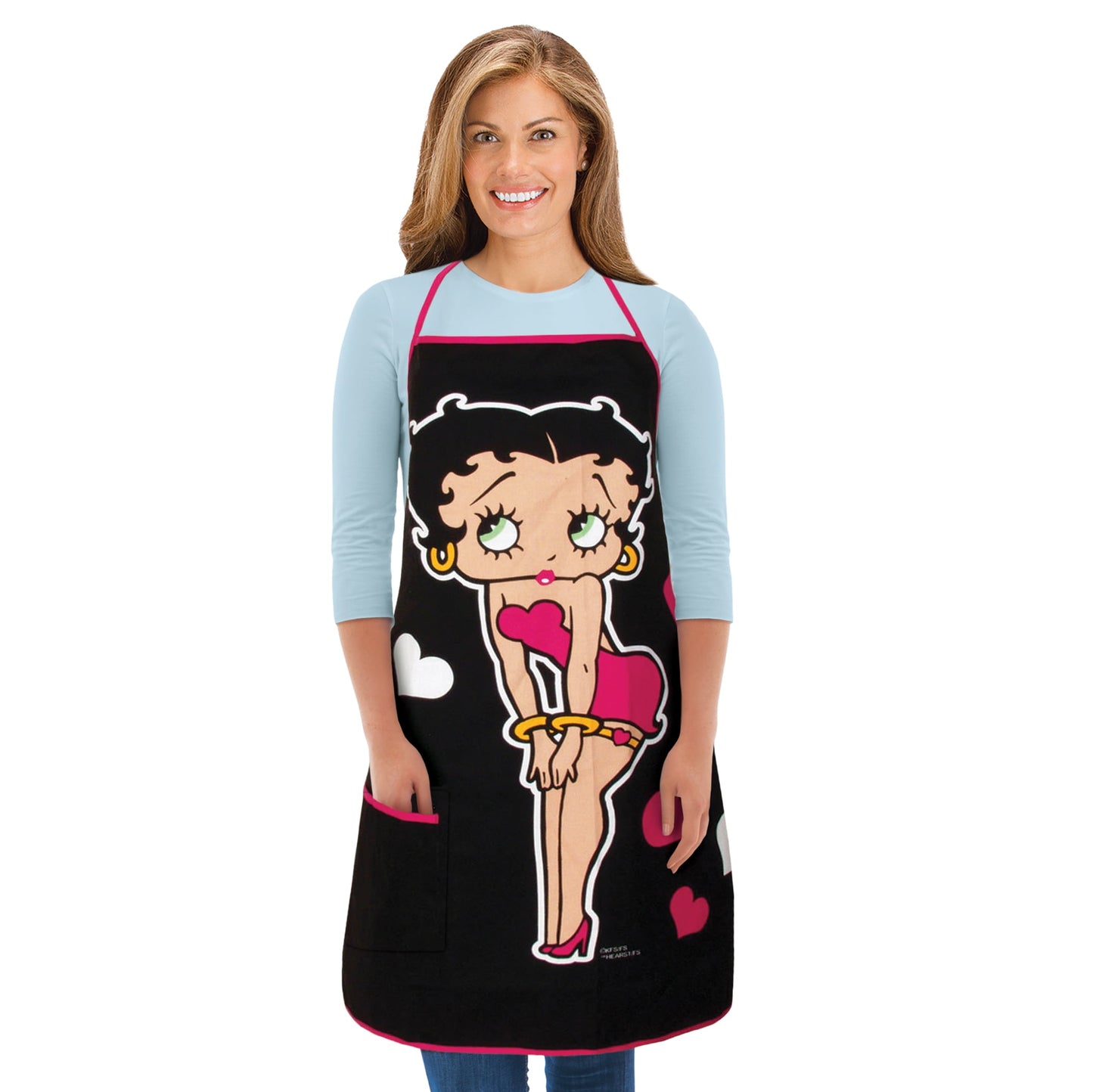 Spoontiques 16450 Betty Boop Apron, 28 x 0.1 x 31 inches, Black
