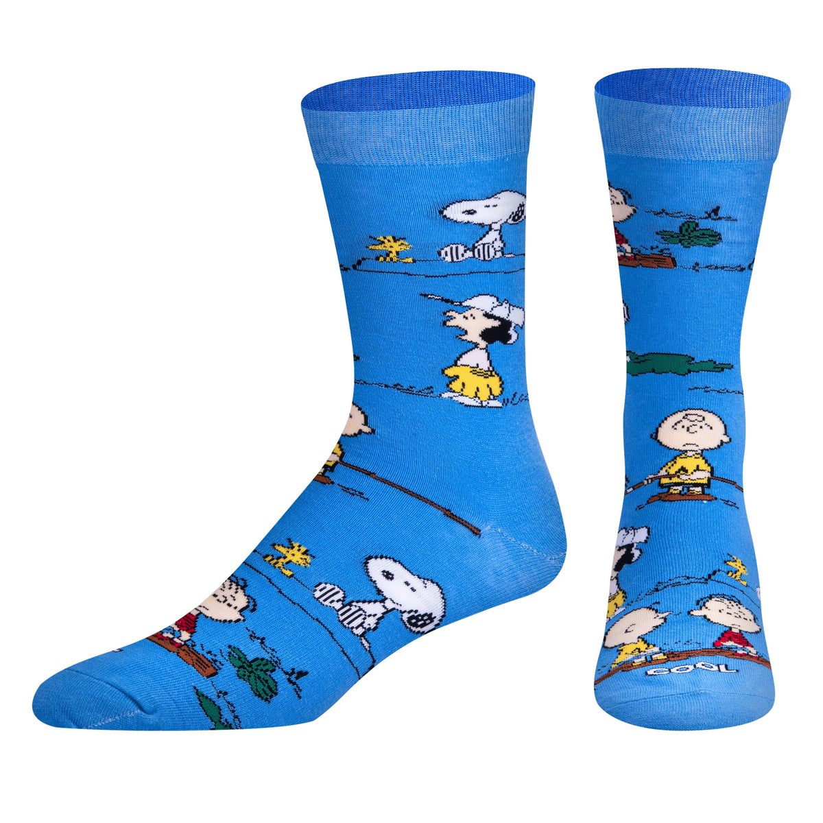 Cool Socks Peanuts Charlie Brown  & The Outdoors Blue Socks Men Crew