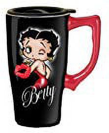 Betty Boop Kiss Insulated Travel Mug, Black