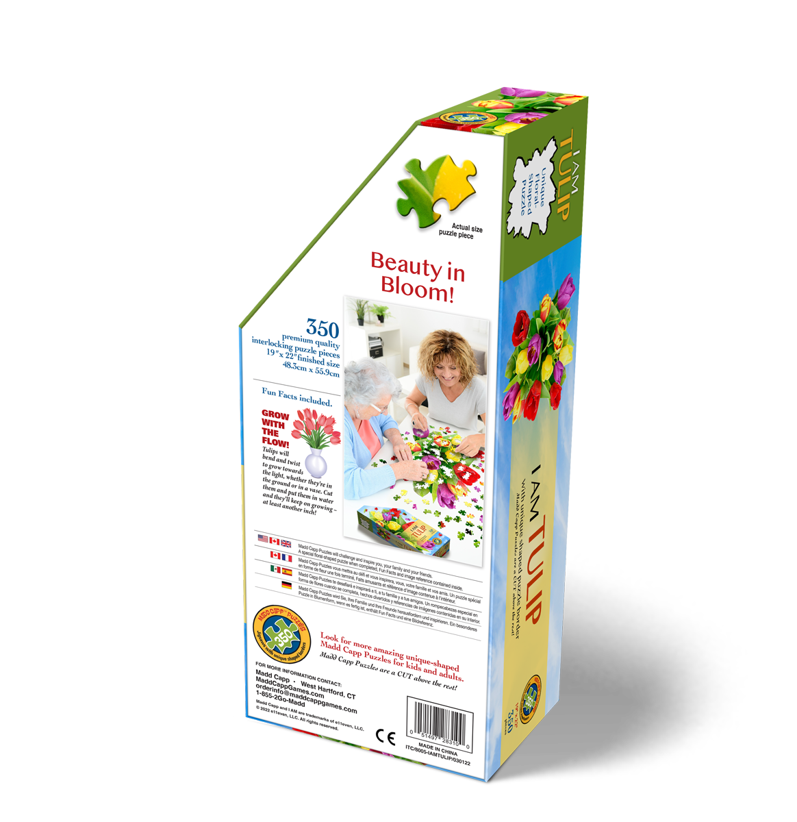 Madd Capp I AM TULIP Floral-Shaped Jigsaw Puzzle, 350 Pieces