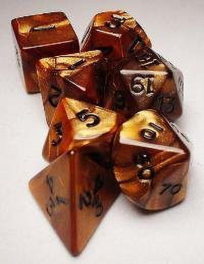 Koplow RPG Dice Sets: Bronze/Black Olympic Polyhedral 7-Die Set