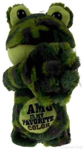 Peace and Love Frog Camo Is My Favorite Color Hanging Plush Embroidered Green - FUNsational Finds - 3