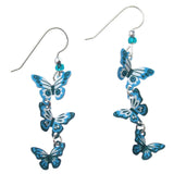 Sienna Sky Turquoise Butterfly Earrings 3D Hypoallergenic Sterling Silver Dangle