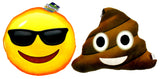 Emojeez Emoji Pillows Set 2 Sunglasses Smiley Smiling Poo Soft Plush Gift Round - FUNsational Finds - 1