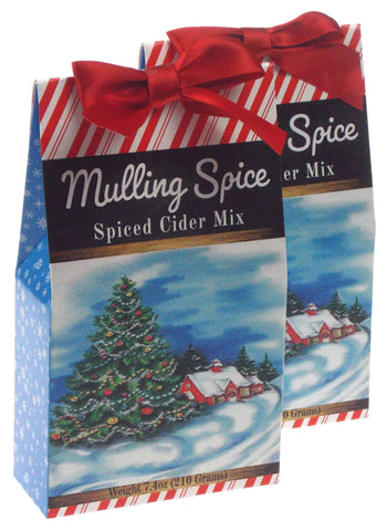 Wassail Mulling Spiced Cider Mix Gift Box Set Christmas Tree & House Party