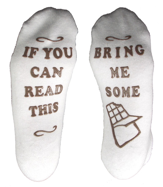 Socks If You Can Read This Bring Me Some Chocolate Non Slip Low Cut Half Cushion