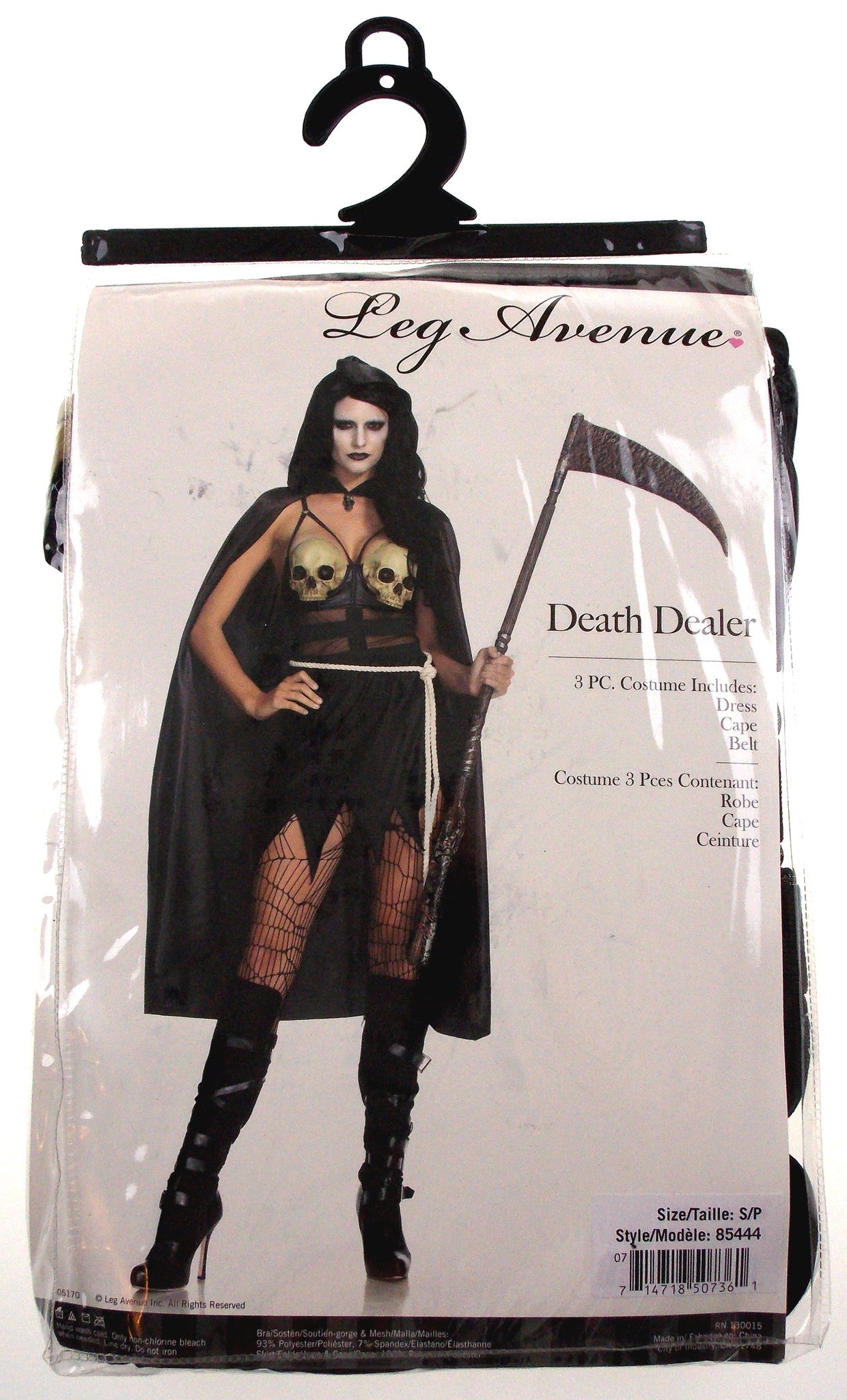 Leg Avenue Death Dealer Small Sexy Halloween Costume Cosplay 85444 Dress Cape - FUNsational Finds - 3