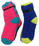 6 Pairs Eye Candy Cozy Fuzzy Softee Socks Women Size 9-11 Pink Blue Ultra Soft