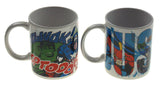 Zak! Marvel Avengers DC Comics Justice League Coffee Mugs Set 2 White Mug 12 oz