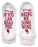 Wine Socks If You Can Read This Bring Me Some Wine Non Slip Low Cut Half Cushion