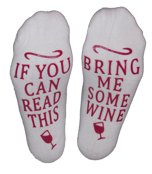 Wine Socks If You Can Read This Bring Me Some Wine Non Slip Low Cut Half Cushion