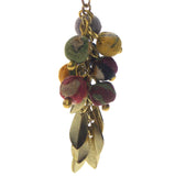 Anju Aasha Collection Sari Earrings Artisan Handcrafted Colored Bead Gold Dangle
