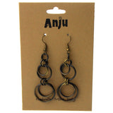 Anju Banjara Collection Earrings Double Stacked Hoops Artisan Handcrafted Copper