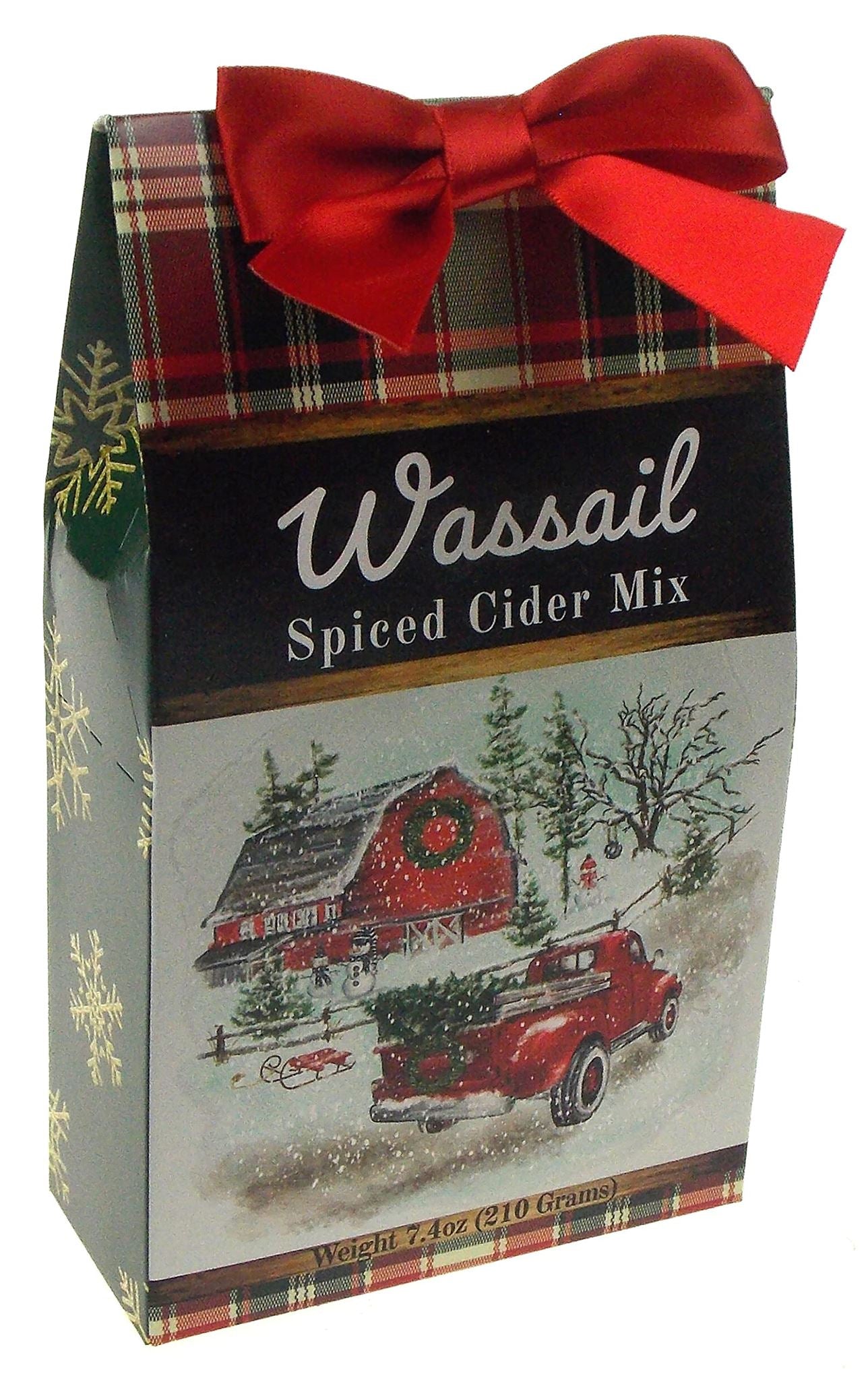 Wassail Spiced Cider Mix Gift Set Bundle Red Truck & Barn Winter Holiday Scene