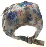 Silver Diva Bling Hat Bedazzled Blue Flowers Baseball Cap Gem Adjustable Fashion