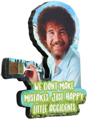 Bob Ross 3" Funky Chunky Magnet: Happy Little Accidents
