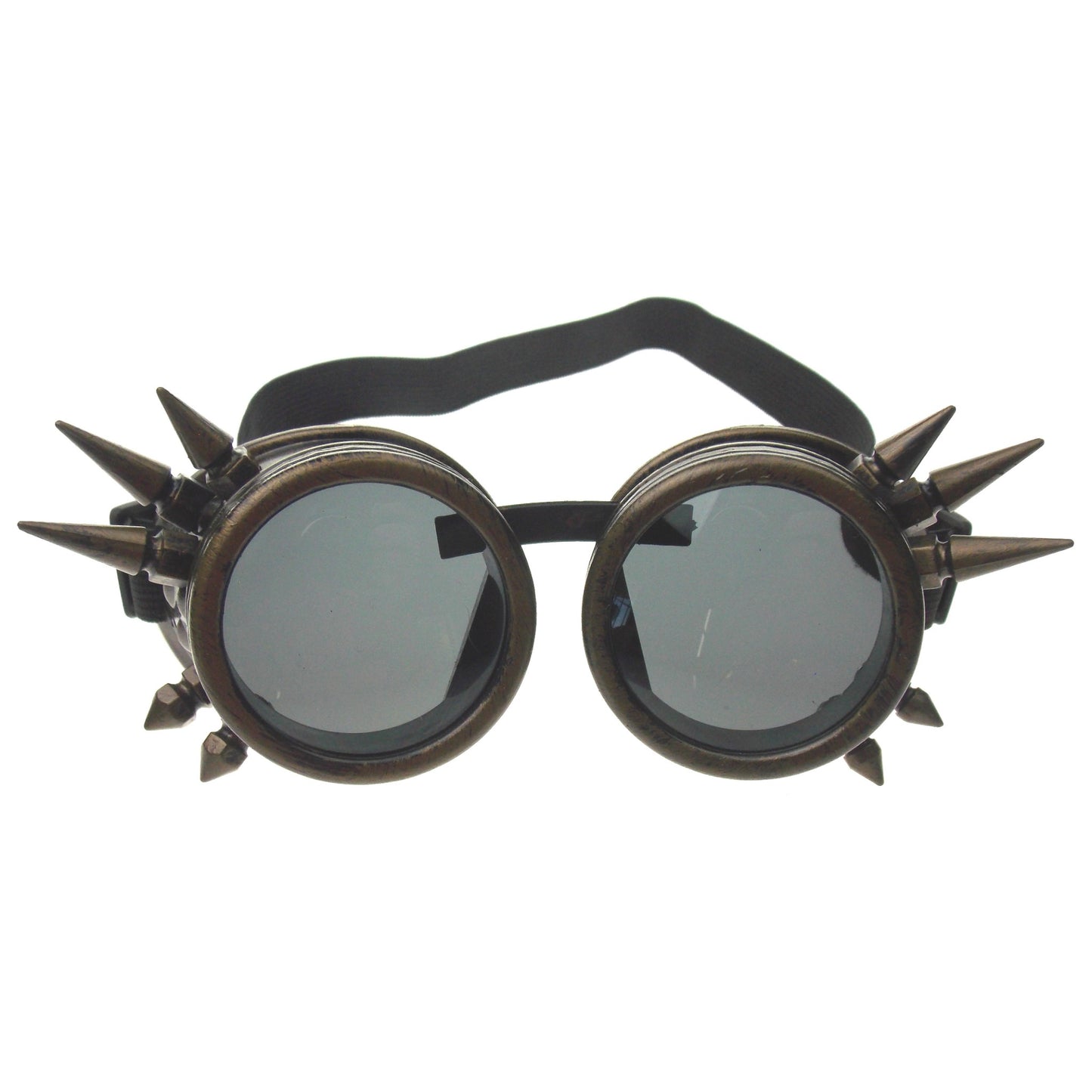 Steampunk Goggles Bronze Finish Spikes Goth Cyber Costume New Years Eve NYE Gift