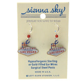 Sienna Sky Las Vegas Sign Earrings Hypoallergenic Sterling Silver Made US Dangle