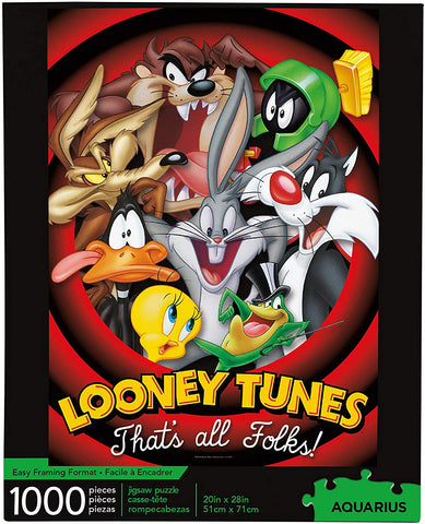 Looney Tunes That's All Folks 1000 pc Jigsaw Puzzle - Officially Licensed