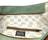 Myra Bag La Couspaude Canvas Tote Bag Handbag Green Eco Friendly Up Cycle Zipper