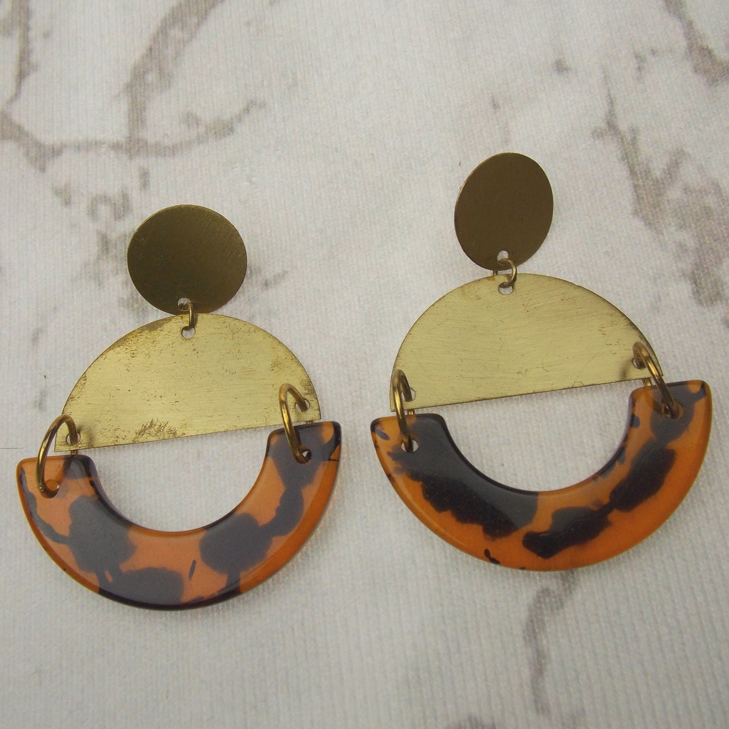 Myra Bag Tiger Eyes Dangling Earrings Handcrafted Boho Xmas Gift Animal Print