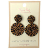 Myra Bag Hypnotized Brown Black Weave Earrings Dangling Handcrafted Boho Gift