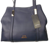 Jones New York Signature Navy Blue Purse Harper Four Poster Satchel Large Tote