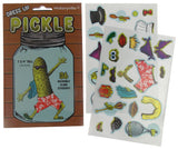 Dress Up Pickle 36 Reusable Cling Stickers Easy Fold Up Stand Christmas Kid Gift
