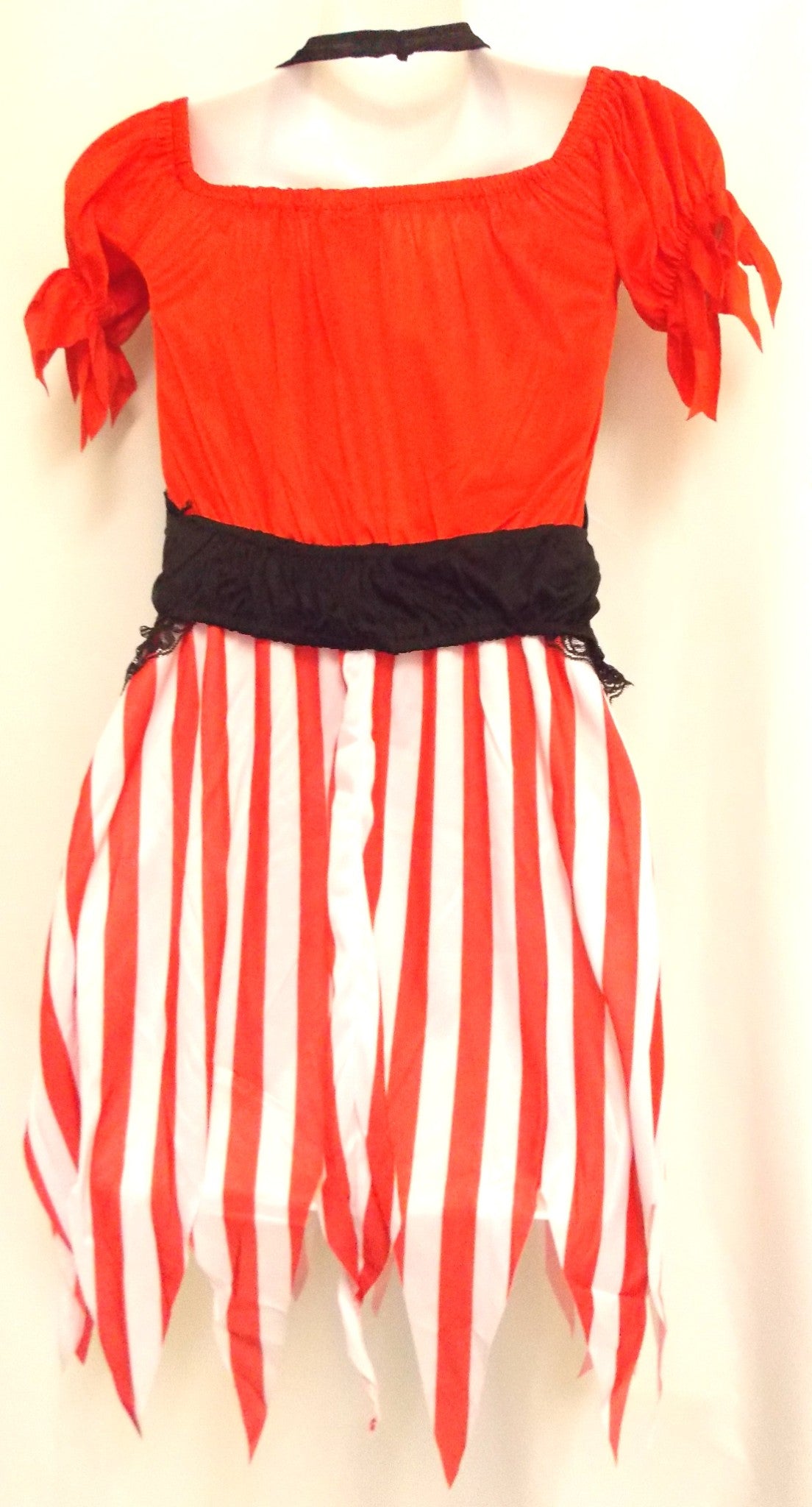 Pretty Pirate Halloween Costume One Size Junior XS-M Dress Adult Vest Head Scarf