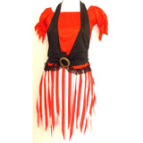 Pretty Pirate Halloween Costume One Size Junior XS-M Dress Adult Vest Head Scarf